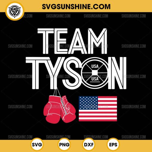 Team Tyson SVG, Mike Tyson Boxing US Flag SVG PNG