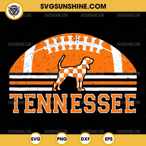 Tennessee Smokey Dog Orange Checkered SVG, Tennessee Volunteers SVG, Smokey Dog SVG