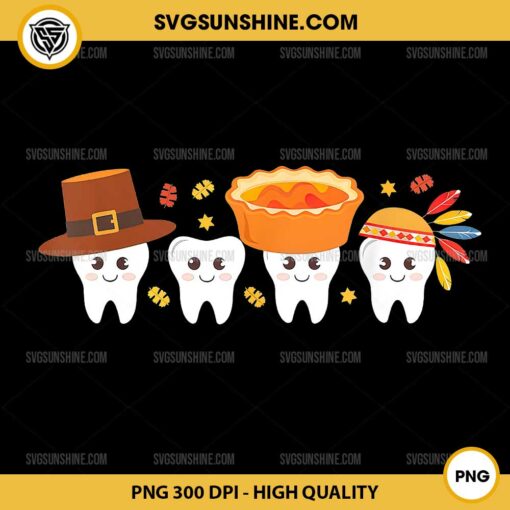 Thanksgiving Dental Tooth Teeth PNG, Dentist Thanksgiving PNG File