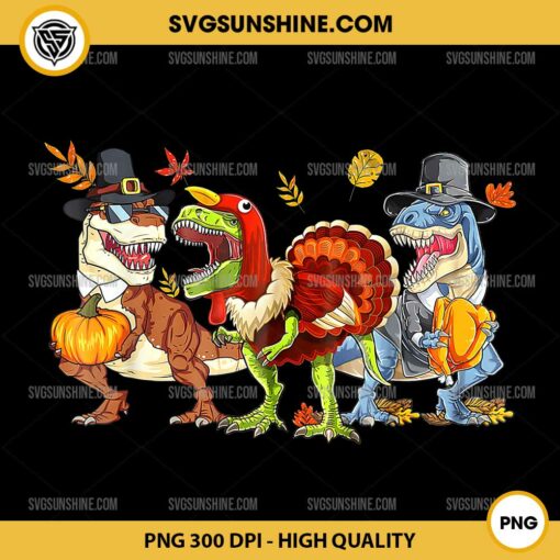 Thanksgiving Dinosaur T-Rex Turkey PNG, Dinosaur Thanksgiving PNG