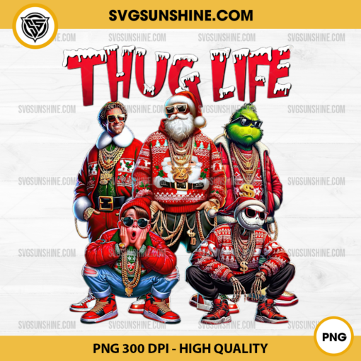 Thug Life Christmas Character PNG, Santa Claus Grinch Elf Kevin Jack Skellington Christmas PNG