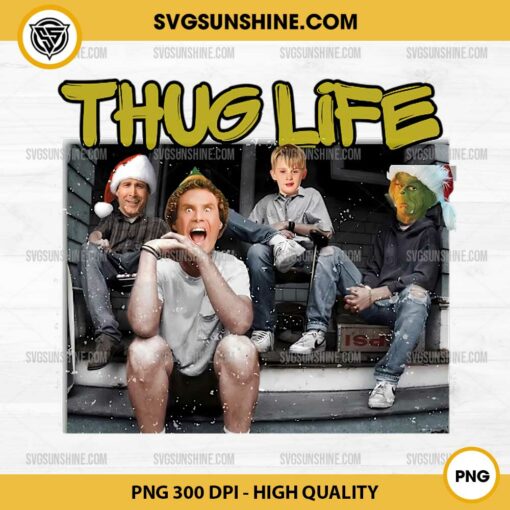 Thug Life Christmas Movies Friends PNG, Funny Christmas PNG