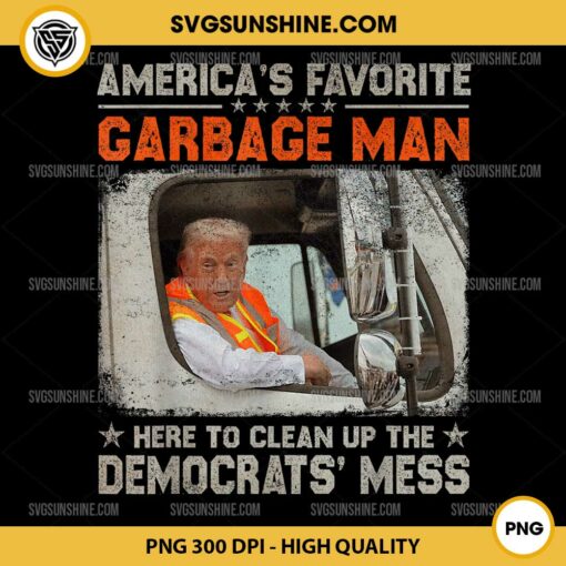 Trump Garbage Man PNG, Trump 2024 Election PNG, Garbage For Trump PNG