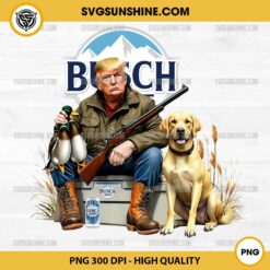 Trump Hunting Busch Light Beer PNG, Trump Hunting Shotgun PNG