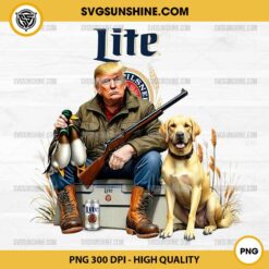 Trump Hunting Miller Lite Beer PNG Sublimation Designs