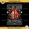 Trump I'll Be Home For Christmas PNG, Santa Claus Trump Ugly Christmas Sweater PNG