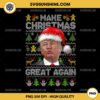 Trump Make Christmas Great Again PNG, Trump Ugly Christmas Sweater PNG