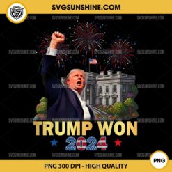 Trump Won 2024 PNG, President 47th Of White House Donald Trump PNG