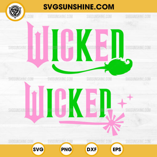 Wicked Witch SVG, Elements Wicked SVG, Broom Wicked SVG, Wicked Movie 2024 SVG