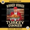 Winner Winner Turkey Dinner PNG, Thanksgiving Donald Trump PNG, Trump Turkey USA Flag PNG