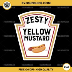 Zesty Yellow Mustard PNG, Group Condiments Halloween Costume PNG File