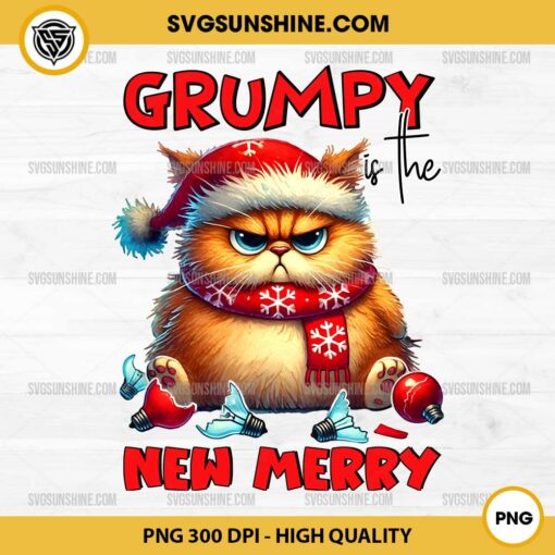 Grumpy Cat Merry Christmas PNG File