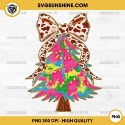 Colorful Glitter Christmas Tree PNG