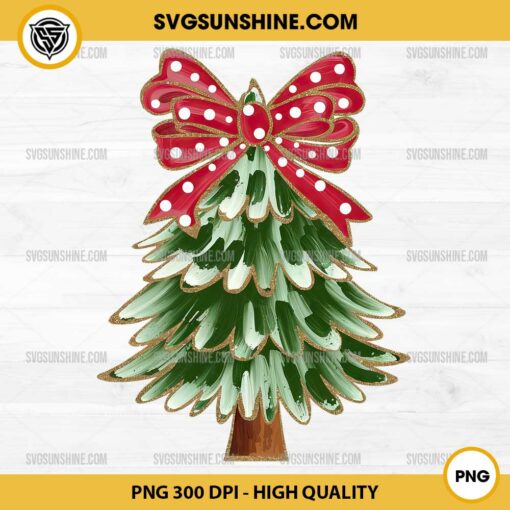 Coquette Bow Christmas Tree PNG File