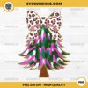 Coquette Christmas Tree PNG, Leopard Glitter Bow PNG