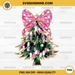 Girly Christmas Tree PNG Digital Download