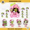 Pink Christmas Mama Grinch PNG, Baby Grinch PNG, Custom Christmas Mama Kids Name PNG