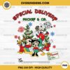 Special Delivery Disney Christmas PNG, CUSTOM Mickey And Friends Christmas PNG, Add Kids Name PNG, Xmas Bag PNG