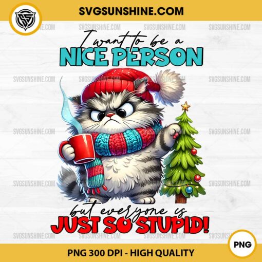 Funny Christmas Grumpy Cat PNG, Grumpy Cat Christmas Tree PNG