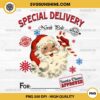 Special Delivery North Pole Santa Claus PNG, Add Kids Name PNG, Santa Claus Christmas Gift for kids PNG