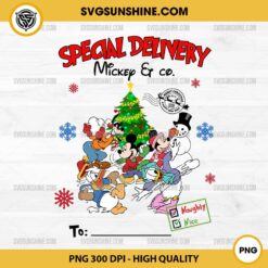 Personalized Mickey And Friends Christmas PNG, Christmas Gift for kids PNG