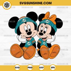 Mickey Minnie Mouse Miami Dolphins Football SVG PNG