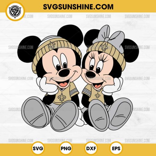 Mickey Minnie Mouse New Orleans Saints Football SVG PNG