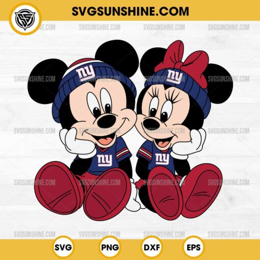 Mickey Minnie Mouse New York Giants Football SVG PNG