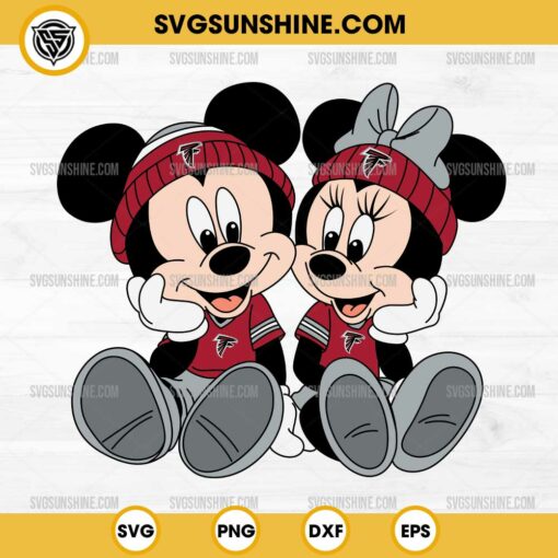 Mickey Minnie Mouse Atlanta Falcons Football SVG PNG