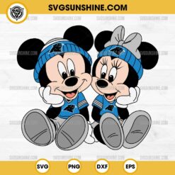 Mickey Minnie Mouse Carolina Panthers Football SVG PNG