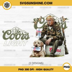 Hunting Trump Coors Light Beer PNG, Camo Hunting Trump PNG File