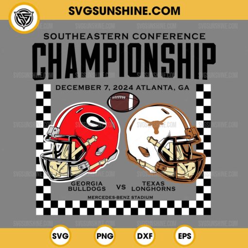 2024 Championship Football Georgia Bulldogs And Texas Longhorns SVG