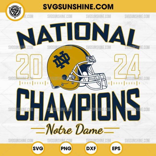 2024 College Football Playoff National Championship Notre Dame Fighting Irish SVG