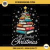 All Booked For Christmas PNG, Book Christmas Tree PNG, Book Lover Librarian Christmas PNG