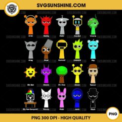 All Sprunki Toys PNG File, Sprunki Incredibox Characters PNG