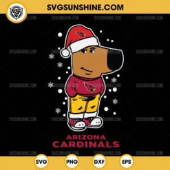 Chill Guy Arizona Cardinals Christmas SVG, Santa Chill Guy Football NFL SVG