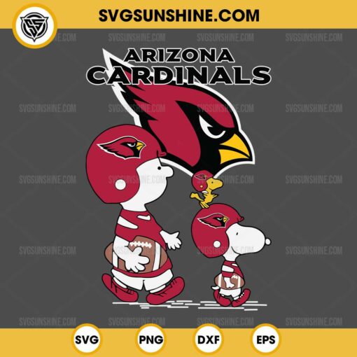 Charlie Brown Snoopy Arizona Cardinals NFL SVG