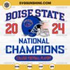 Boise State Broncos 2024 National Champions SVG, Boise State Broncos SVG, College Football Playoff SVG