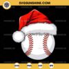 Baseball Santa Hat Christmas SVG, Baseball Christmas SVG