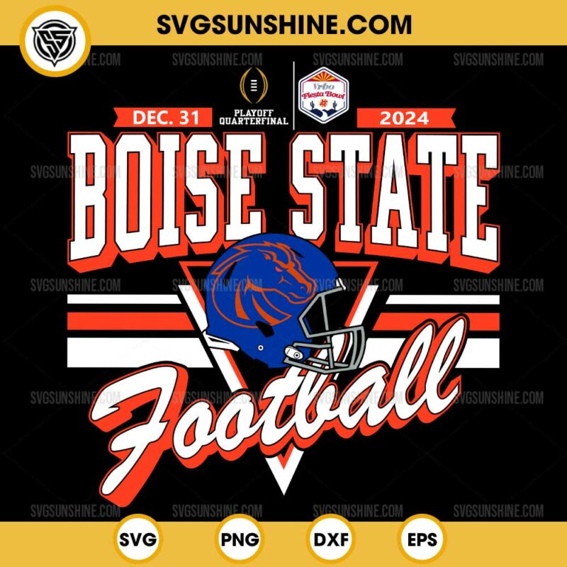 Boise State Broncos Fiesta Bowl CFP 202425 Football SVG, Boise State