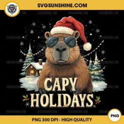 Capy Holidays Xmas PNG, Christmas Capybara PNG