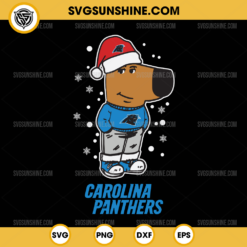 Chill Guy Carolina Panthers Christmas SVG, Santa Chill Guy Football NFL SVG