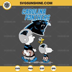 Charlie Brown Snoopy Carolina Panthers NFL SVG