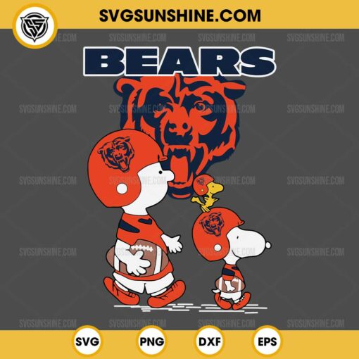 Charlie Brown Snoopy Chicago Bears NFL SVG