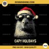 Christmas Capy Holidays PNG, Capybara Santa Hat Christmas PNG