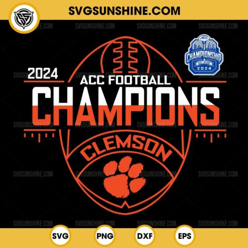 Clemson Tigers 2024 Acc Football Champions SVG, Clemson Tigers Football SVG