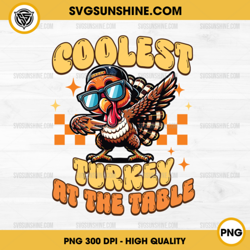 Coolest Turkey At The Table PNG, Thanksgiving Turkey PNG