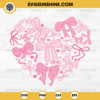 Coquette Bow Valentine Heart SVG, Valentine Bow SVG, Valentines day SVG