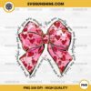 Coquette Bow Valentine PNG, Glitter Valentine Coquette heart PNG, Valentine Bow PNG