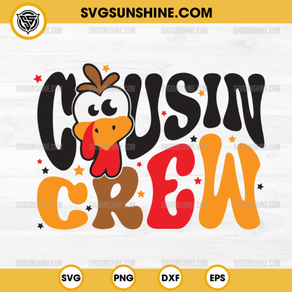 Cousin Crew SVG, Turkey Thanksgiving Cousin SVG